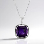 Collana in argento con Ametista del Marocco