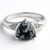 Anello in argento con Ossidiana Fiocco di Neve
