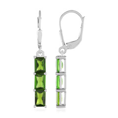 Orecchini in argento con Diopside Russo