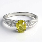 Anello placcato in platino con Tormalina Cuprian