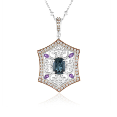 Londonblauer Topas-Silberhalskette (Dallas Prince Designs)