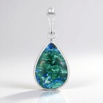Ciondolo in argento con Malachite Azzurrite (Bali Barong)