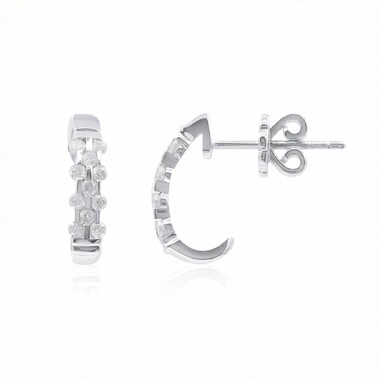 Gouden oorbellen met Diamanten SI1 (G) (Annette)