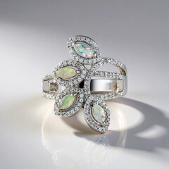 Anello in argento con Opale di Welo