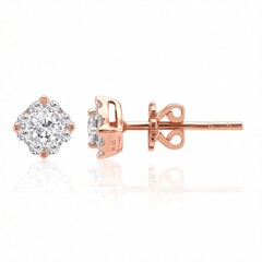 Pendientes en oro con Diamante VVS1 (G) (Annette)