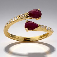 Anello in oro con Rubino Mozambico AAA (CIRARI)