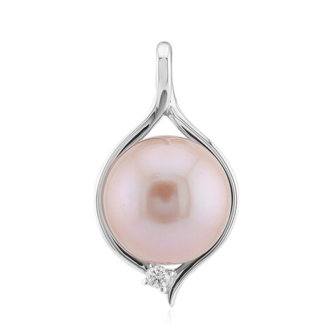 Purpurfarbene Ming-Perlen-Silberanhänger (TPC)