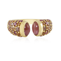 Zilveren ring met Chocolade Maanstenen