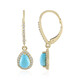 Boucles d'oreilles en or et Turquoise Sleeping Beauty (Adela Gold)