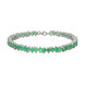 Brazalete en plata con Esmeralda de Zambia