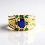Anello in argento con Spinello Cobalto (Gems en Vogue)