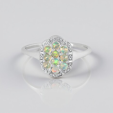 Bague en argent et Opale Welo