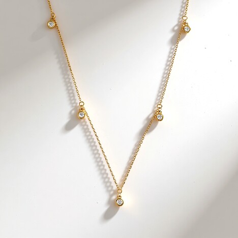 Collana in oro con Diamante Flawless (G) (de Melo Gold)