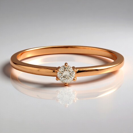 Anello in oro con Diamante Rose de France SI1 di Argyle (Annette)