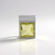 Colgante en plata con Quarzo limón (MONOSONO COLLECTION)