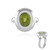 360° Zilveren ring met een peridoot (de Melo Essence)