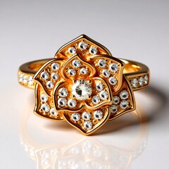 Anello in oro con Diamante Rose de France SI1 di Argyle