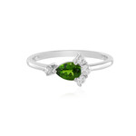 Anello in argento con Diopside Russo