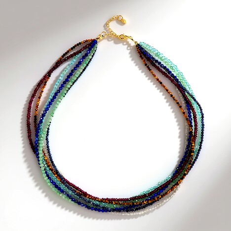 Collana in argento con Granato Magenta