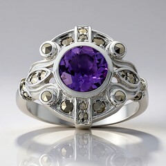 Anello in argento con Ametista (Annette classic)