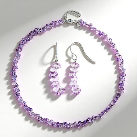 Parure in argento con Ametista Rose de France