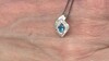 Colgante en plata con Apatita azul neón de Goias (Pallanova)