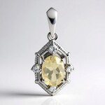 Ciondolo in argento con Pietra del Sole dell'Oregon