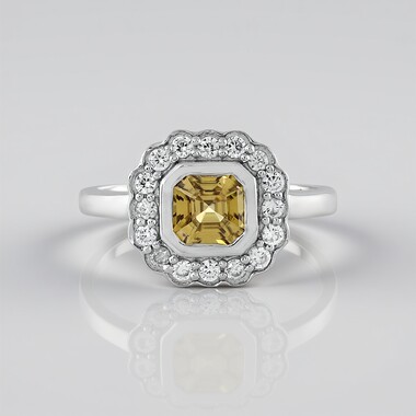 Anello in argento con Zircone Giallo