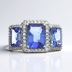 Anello in oro con Tanzanite AAA