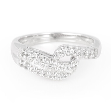 Anello da uomo in argento con Zaffiro Bianco