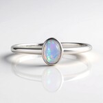 Anello in argento con Opale di Welo