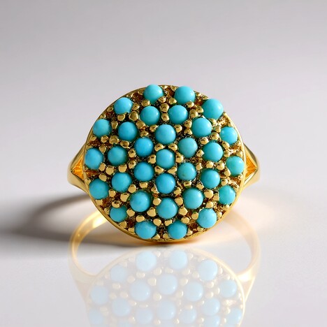 Anello in argento con Turchese Sleeping Beauty (Faszination Türkis)