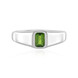Anillo en plata con Diópsido de Rusia