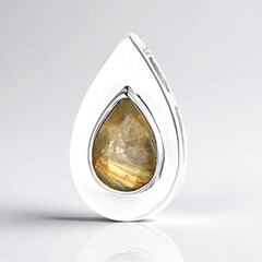 Ciondolo in argento con Quarzo Rutilato