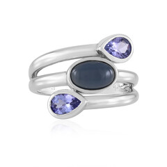 Blauer Opal-Silberring