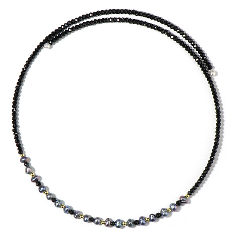 Edelstein-Stahlhalsreif (Riya)