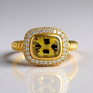 Anillo en oro con Tanzanita sin calentar (de Melo Gold)