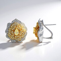 Orecchini in oro con Diamante Giallo SI2 (CIRARI)