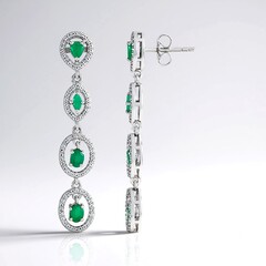 Orecchini in argento con Smeraldo Socoto
