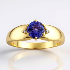 Anello in oro con Tanzanite AAA (de Melo Gold)