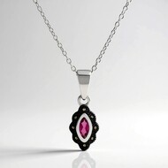 Collier en argent et Grenat Rhodolite