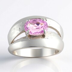 Anello in argento con Kunzite (Pallanova)