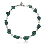 Blue Magnesite Silver Necklace (Dallas Prince Designs)
