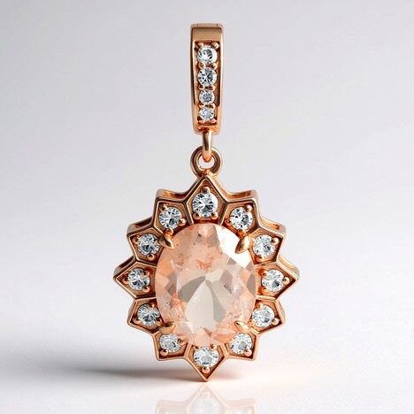 Ciondolo in argento con Morganite Brasiliana