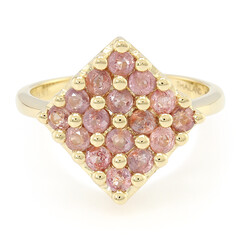 Anello in oro con Zaffiro Padparadscha (non riscaldato) (AMAYANI)