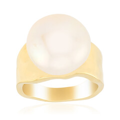 Weiße Süßwasserzuchtperlen-Silberring