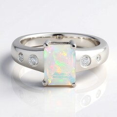 Anello in argento con Opale di Welo