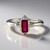Anello in argento con Rubino del Madagascar