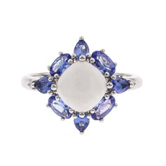 Gouden ring met een AAA Welo-opaal