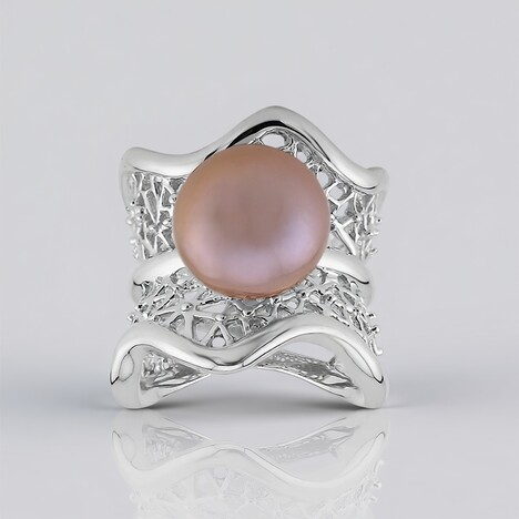 Anello in argento con Perla Ming (TPC)